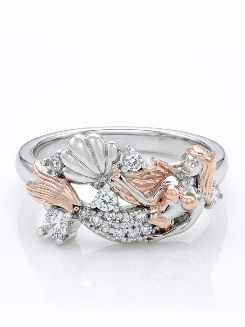 Disney The Little Mermaid Ariel ring, 925 Sterling Silver Charmed Aroma